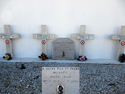 Tombe deMARY Jeannot à <a HREF=fotom2l.php?necro=397>  <U>La Seyne-sur-Mer ( Carré militaire allée 35 cimetière communal)</U> </A> 